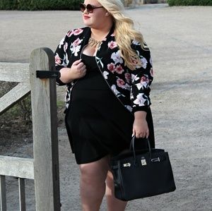 New Look Plus Floral Bomber
